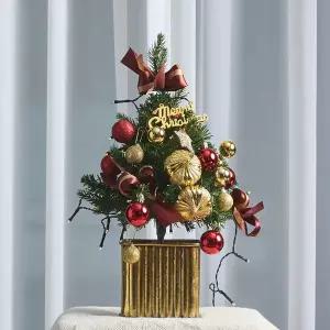 [비솜] 엔젤 45cm 트리 풀세트 앤틱 완제품 30P USB전구 크리스마스