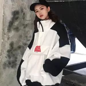 아노락점퍼 기모안감 올드스쿨 오버핏 반집업자켓 INSUM45