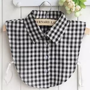 셔츠용 가짜 레이어드 카라 넥 장식 페이크 칼라 페이크카라 유니폼 체크셔츠 넥케이프