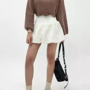 [하프클럽/옷자락]여자 겨울 후리스 양털 하이웨스트 밴딩 미니스커트