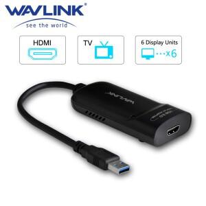 Wavlink USB 3.0-HDMI/멀티 모니터 비디오 그래픽 어댑터 HD 1080p 출력 외부 카드 DP 디스플레이 Windows