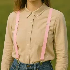 [에이치플러스몰]bns 컬러 정장 멜빵 서스펜더 핑크 바지 멜빵끈