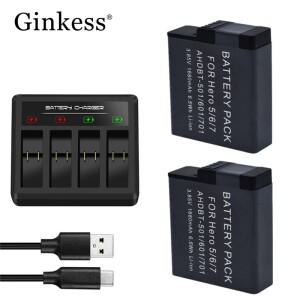 고프로 히어로 5 6 7 용 고속 충전기 카메라 액세서리 1680mAh 블랙