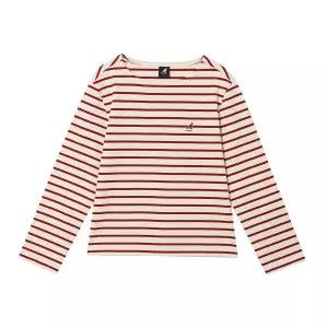 [롯데백화점]캉골 우먼스 스트라이프 롱슬리브 3547 레드 KSEWLT35470