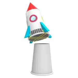 과학실습 고무줄연결 점프놀이 로켓만들기 5인용/ 추진에너지 체험수업 물리실험