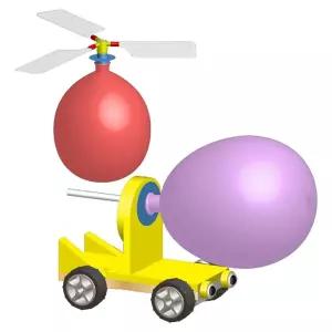 과학교구 집콕놀이 프로펠러 풍선카 조립키트 5인용/ 공기힘 자동차만들기 초등기관