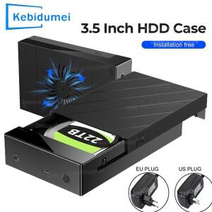 2.5/3.5인치 HDD 케이스 USB3.0 SATA 외장 하드 드라이브 지원 22TB 인클로저 5Gbps 고속 어댑터 (PC 노트