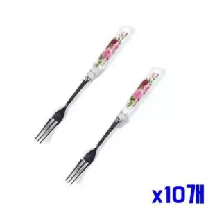 bns 장미 손잡이 티포크 2p 14.5cm x10개 손님용포크