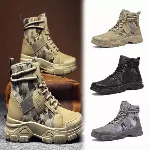 스타일 군화 카모 워커 밀리터리 키높이 남자 신발 남자워커부츠 남자겨울워커