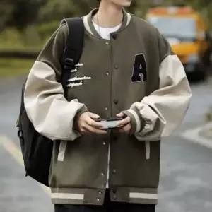 남성 오버핏 야구 점퍼 자켓 캐주얼 아우터
