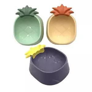 WL 강아지 고양이 파인애플 밥그릇