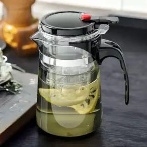 유리 차포트 티포트 드립 버튼 차 도구 내열유리티포트 버튼드롭티메이커