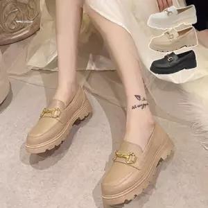 ONM 여성 골드체인 가볍고 베이직 봄 여름 가을 통굽로퍼