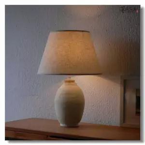 세라믹 테이블 조명 램프 미니 무드등 전등 갓 린넨