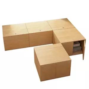 안방 낮은옷장 이불장 옷장 수납 고무나무 옷장정리 침실 옷장수납