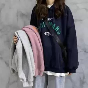 [다잇템] 여성 빅사이즈 캐쥬얼 필기체 후드티_24341847_588872