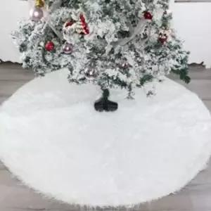 장식품 크리스마스 트리 스커트 내린 화이트 트리 스커트 바닥 매트 장식품 크리스마스