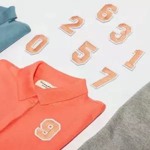 의류 패치 숫자 코랄 열접착패치 의류리폼 옷리폼 의류자수 와펜