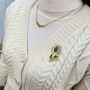 해바라기 브로치 코사지 여성 사무용 해바라기