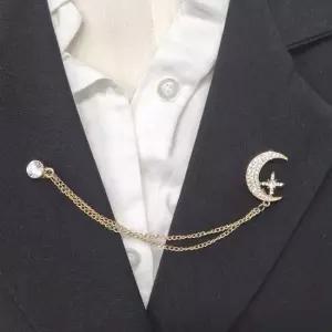 브로치 남성 체인 옷핀 카라 클립 빈티지 학예회 댄스 남자브로치 무대의상 보석브로치