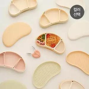 [모윰]스타터 디바이더 3구 흡착식판 (뚜껑포함) 아기식판