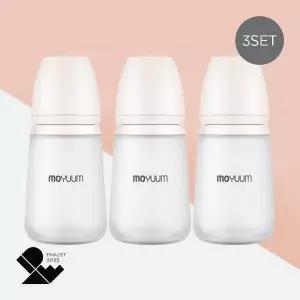 [모윰]프리미엄 노꼭지 실리콘 젖병 260ml 트리플팩