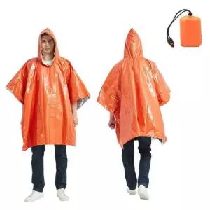 작업용 보온 우비 일회용 키밍 레인코트 판초 우의