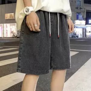 팬츠 5부 청반바지 버뮤다 밴딩 데님 남성 반바지