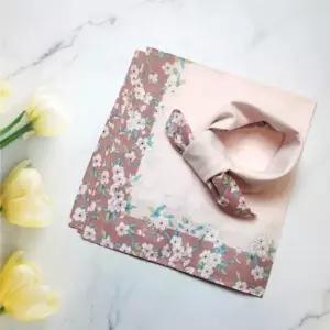 순면 손수건 꽃밭 핑크 남자손수건 여름손수건 여자손수건 무릎덮개 미니손수건