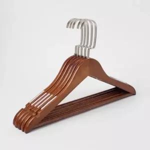 5p 논슬립 정장 옷걸이 원목 클래식 여성