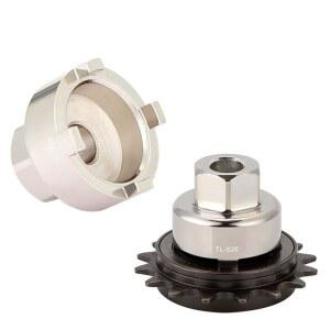 엘베스터 자전거 단일 속도 프리휠 제거 도구 16T 17T 18T BMX 플라이휠 플라이어 고정 기어 강철 장착 수리 슬리브 렌치-S26 실버