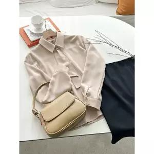 [하프클럽/샵앤]국산 여성 카라넥 2중 타이 정장 긴팔 블라우스N REI-WBL-4138-