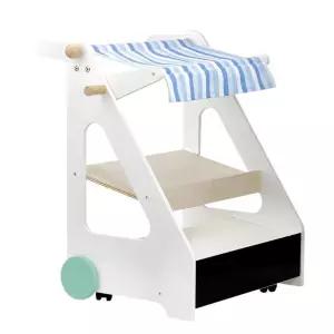 걸음마연습 바퀴달린 작업대 원목 구르마 유아장난감