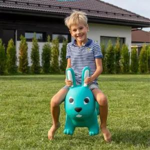 그린 토끼인형 통통 승용완구 점핑 장난감 대근육발달