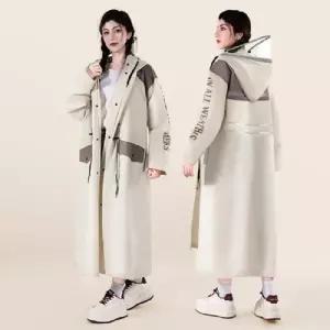 [블로썸스틸] OSM-1005887 오버핏 후드 롱 레인코트