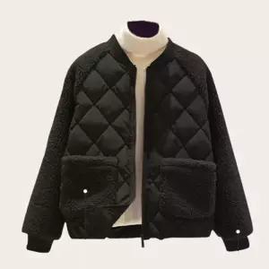 [라일리여성의류] Rly 뽀글이 귀여운 퀼팅 간절기 여성 자켓 점퍼