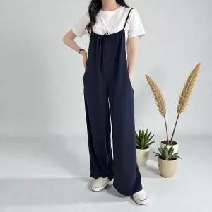 벨라르 리본 끈조절 점프슈트