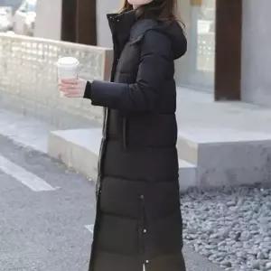 [라일리여성의류] Rly 여성 롱패딩 후드점퍼 겨울 발목기장 패딩 아우터