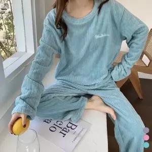 컴포트 의류 속옷 이너웨어 극세사 잠옷 상하의 세트 FST LM 0174