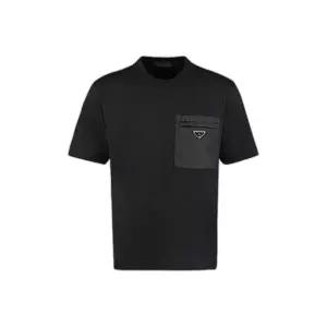 [프라다] 남성 리나일론 저지 티셔츠 블랙 UJN661S22111CK F0002