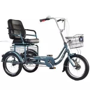 어르신 세발 자전거 시골 등받이 어른 성인 바구니 리어카