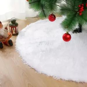 쌍문상회 화이트 트리스커트 152cm 원형 러그 크리스마스