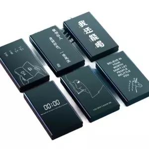 프리미엄 블랙 알루미늄 감성 굵은 담배케이스 17종 해피-블랙-담배케이스