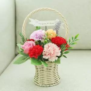 플라워선물카네이션 비누꽃바구니 스승의날꽃 카네이션 바구니 스승의날카네이션 카네이션비누꽃바구니