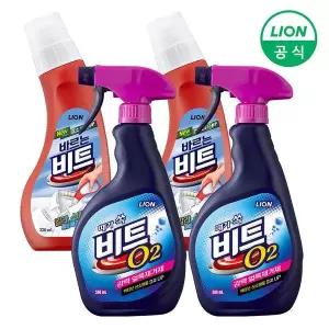 [비트] O2 강력얼룩제거제 스프레이 500ml 2개+바르는 비트 찌든때 제거 전용 220ml 2개..