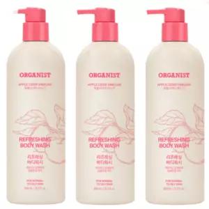 오가니스트 애플사이다 비니거 리프레싱 바디워시 680ml 3개