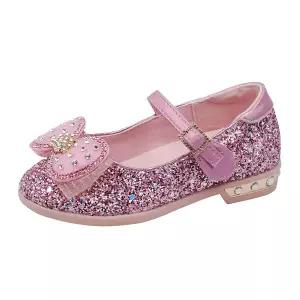 [보리보리/바니플랫]바니키즈 아동 레이첼 LED 플랫 슈즈 핑크 여아구두