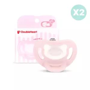 더블하트 아기 쪽쪽이 노리개 젖꼭지 스윗핑크 S 2개 BNA