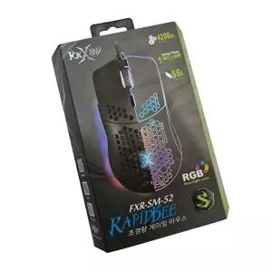폭스레이 유선 게이밍 마우스 SM - 52 RGB 타공마우스 (KYR-WFFFKRZ)