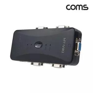 [셀러에이드]VGA USB KVM 스위치 선택기 4대1 4포트 PC 4대 주변장치 연결